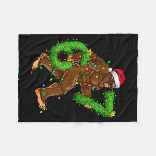 Funny Six Seven 6 7 Meme Bigfoot Christmas Shirts Fleecedecke (Vorderseite (Horizontal))