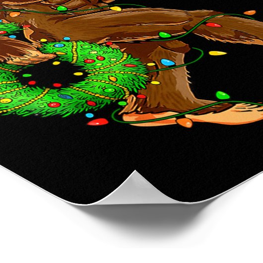 Funny Six Seven 6 7 Meme Bigfoot Christmas Shirts  Poster (Ecke)