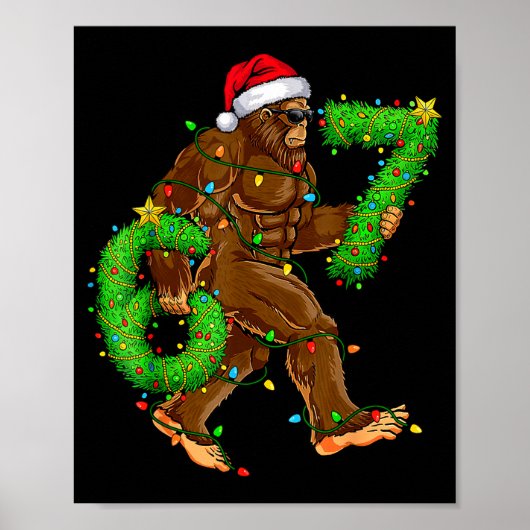 Funny Six Seven 6 7 Meme Bigfoot Christmas Shirts Poster (Vorne)