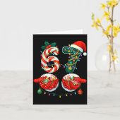 Funny Six Seven 6 7 Meme Christmas Family Xmas San Karte (Gelbe Blume)