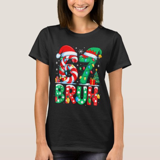 Funny Six Seven 6 7 Meme Christmas Family Xmas San T-Shirt (Vorderseite)