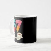 Funny Six Seven 6 7 Meme Christmas Ice Cream Drip Kaffeetasse (Vorderseite Links)