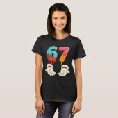 Funny Six Seven 6 7 Meme Christmas Ice Cream Drip T-Shirt (Vorne ganz)
