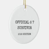Funny Six Seven 6 7 Meme Christmas Keramik Ornament (Rechts)
