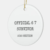 Funny Six Seven 6 7 Meme Christmas Keramik Ornament (Links)