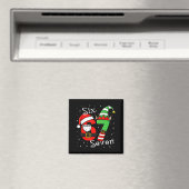 Funny Six Seven 6 7 Meme Christmas Santa Elf Numbe Magnet (In Situ (Geschirrspüler))