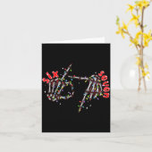 Funny Six Seven 6 7 Meme Couple Christmas Hand Ske Karte (Gelbe Blume)