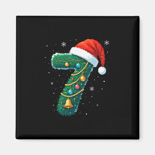 Funny Six Seven 6 7 Meme Design Couples Christmas Magnet (Vorne)