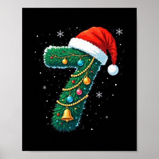Funny Six Seven 6 7 Meme Design Couples Christmas Poster (Vorne)