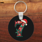 Funny Six Seven 6 7 Meme Design Couples Christmas Schlüsselanhänger (Vorderseite)