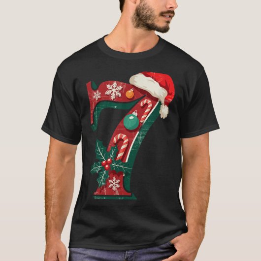 Funny Six Seven 6 7 Meme Design Couples Christmas T-Shirt (Vorderseite)