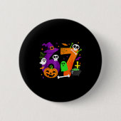 Funny Six Seven 6 7 Meme Design Couples Halloween Button (Vorderseite)