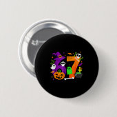 Funny Six Seven 6 7 Meme Design Couples Halloween  Button (Vorne & Hinten)