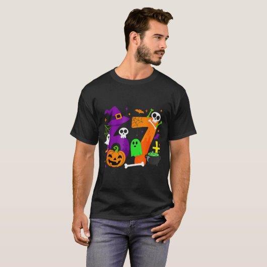 Funny Six Seven 6 7 Meme Design Couples Halloween T-Shirt (Vorne ganz)