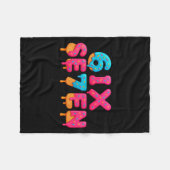 Funny Six Seven 6 7 Meme Design Fleecedecke (Vorderseite (Horizontal))