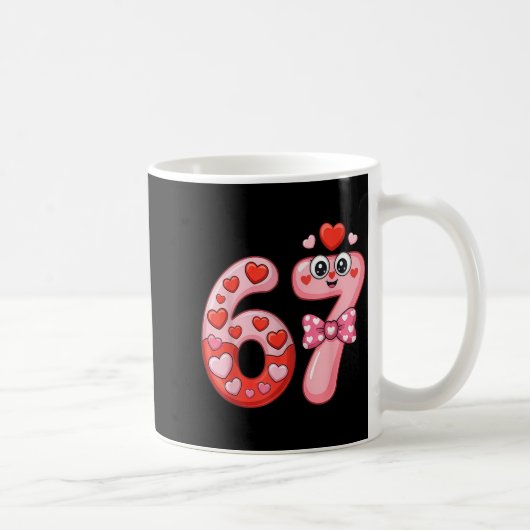 Funny Six Seven 6 7 Meme For Men Women Kids Valent Kaffeetasse (Rechts)