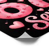 Funny Six Seven 6 7 Meme For Men Women Kids Valent Poster (Ecke)