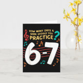 Funny Six Seven 6 7 Meme For Music Teacher  Karte (Gelbe Blume)