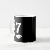 Funny Six Seven 6 7 Meme Gen Alpha Slang 67 Hands Kaffeetasse (Vorderseite Links)