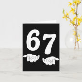 Funny Six Seven 6 7 Meme Gen Alpha Slang 67 Hands Karte (Gelbe Blume)