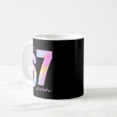 Funny Six Seven 6 7 Meme Gen Alpha Slang 67 Kids G Kaffeetasse (Vorderseite Links)