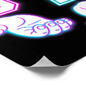 Funny Six Seven 6 7 Meme Gen Alpha Slang 6 7 Glowi Poster (Ecke)