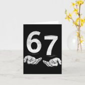 Funny Six Seven 6 7 Meme Gen Alpha Slang 6 7 Hands Karte (Gelbe Blume)