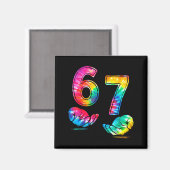 Funny Six Seven 6 7 Meme Gen Alpha Slang 6 7 Hands Magnet (Vorderseite/Rückseite)