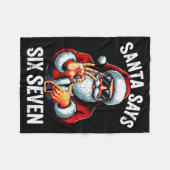 Funny Six Seven 6 7 Meme Gen Alpha Slang 6 7 Santa Fleecedecke (Vorderseite (Horizontal))