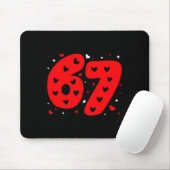 Funny Six Seven 6 7 Meme Gen Alpha Slang 6 7 Valen Mousepad (Mit Mouse)