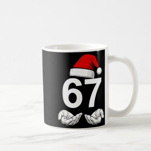 Funny Six Seven 6 7 Meme Gen Alpha Slang Christmas Kaffeetasse (Rechts)