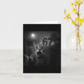 Funny Six Seven 6 7 Meme Gen Z Alpha Slang Cat Sel Karte (Gelbe Blume)