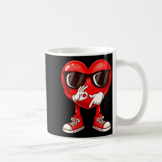 Funny Six Seven 6 7 Meme Heart Valentines Day Men Kaffeetasse (Rechts)