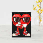 Funny Six Seven 6 7 Meme Heart Valentines Day Men  Karte (Gelbe Blume)