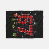 Funny Six Seven 6 7 Meme Humor 67 Red Plaid Christ Fleecedecke (Vorderseite (Horizontal))