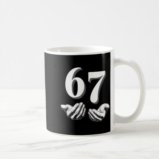 Funny Six Seven 6 7 Meme Men Women Kids Kaffeetasse (Rechts)