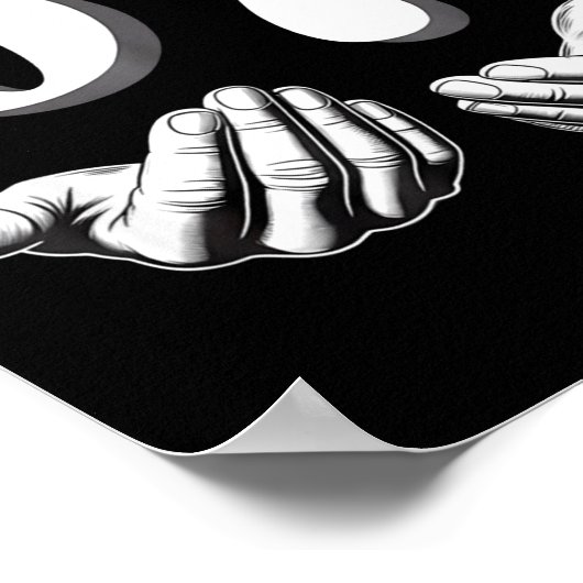 Funny Six Seven 6 7 Meme Men Women Kids  Poster (Ecke)