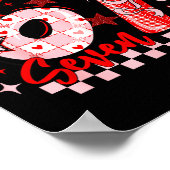 Funny Six Seven 6 7 Meme Men Women Kids Valentine  Poster (Ecke)