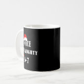 Funny Six Seven 6-7 Meme Nice Naughty 67 Christmas Kaffeetasse (Vorderseite Links)