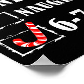 Funny Six Seven 6-7 Meme Nice Naughty 67 Christmas Poster (Ecke)