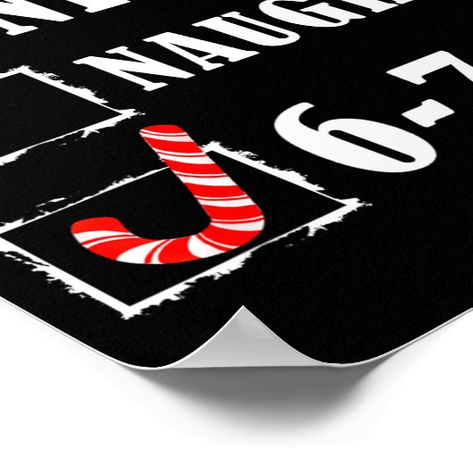 Funny Six Seven 6-7 Meme Nice Naughty 67 Christmas Poster (Ecke)