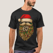 Funny Six Seven 6 7 Meme Santa Beard Christmas Men T-Shirt (Vorderseite)