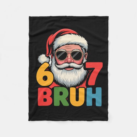 Funny Six Seven 6 7 Meme Santa Christmas Men Boys Fleecedecke (Vorderseite)