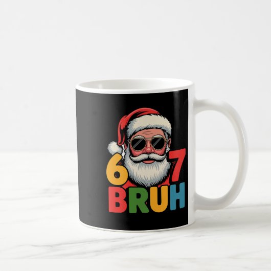 Funny Six Seven 6 7 Meme Santa Christmas Men Boys Kaffeetasse (Rechts)
