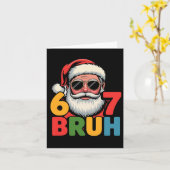 Funny Six Seven 6 7 Meme Santa Christmas Men Boys Karte (Gelbe Blume)