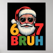 Funny Six Seven 6 7 Meme Santa Christmas Men Boys Poster (Vorne)