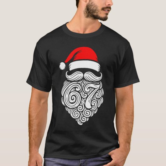 Funny Six Seven 6 7 Meme Santa Christmas Shirt Men (Vorderseite)