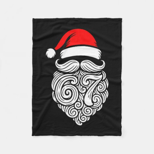 Funny Six Seven 6 7 Meme Santa Christmas Shirt Men Fleecedecke (Vorderseite)