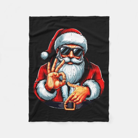 Funny Six Seven 6 7 Meme Santa Christmas Shirt Men Fleecedecke (Vorderseite)