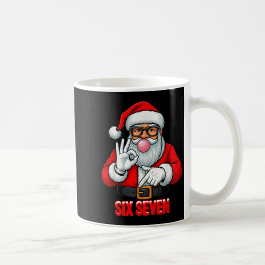 Funny Six Seven 6 7 Meme Santa Christmas Shirt Men Kaffeetasse (Rechts)